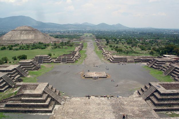 Teotihuacan, seen from the top of the Pyramid of the Moon.