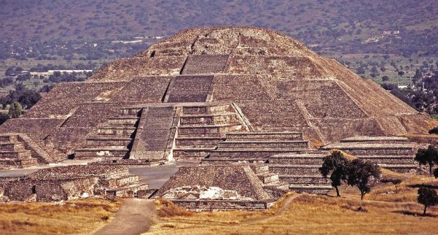The Pyramid of the Sun. The names given to the buildings of Teotihuacan come from the Aztecs who discovered the city, and so are unlikely to be the original names.