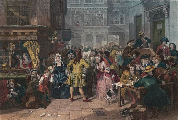 The South Sea Bubble, by Edward Matthew Ward. Possession of Blarney Castle certainly gave the Hollow Sword directors the gift of the gab, as they fleeced the City of London for millions.