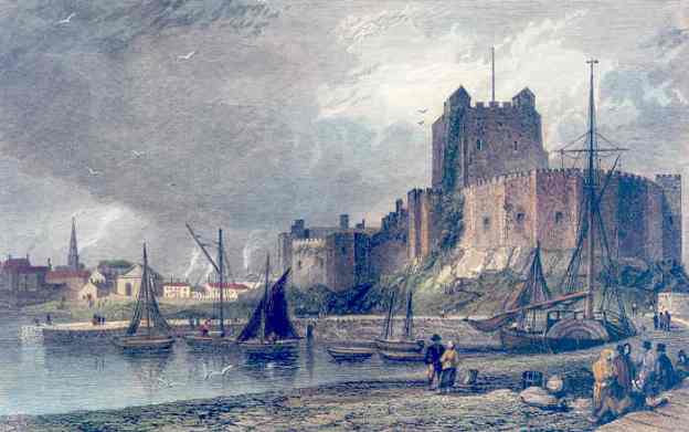 Painting of Carrickfergus Castle. Age and painter unknown to me.